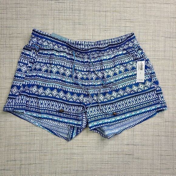 NWT Old Navy Lounge Shorts Womens Size Small Printed Drawstring Blue‎ White - Picture 1 of 5